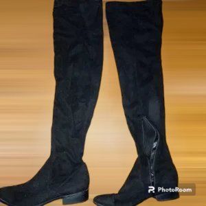 ALDO Elinna Over the Knee Black Suede Boot Wide Calf